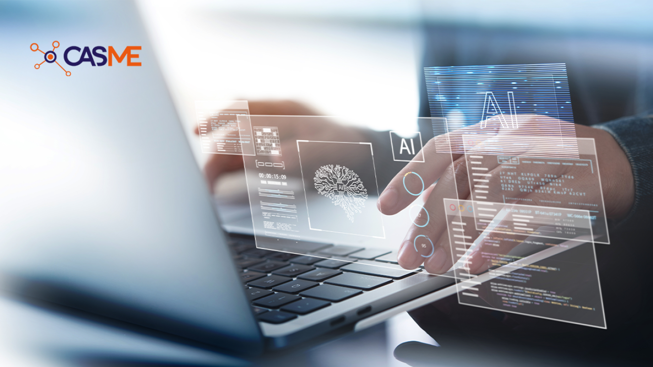 laptop looking at Category Management with AI